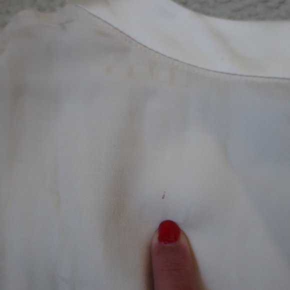 WAYNE COOPER Wrap Dress Silk Size 2 - Cream/Wedding/Bridal/Engagement - Picture 9 of 9